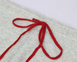 ชุดวอร์มครอปแขนสั้นผ้าคอตตอนผสมแคชเมียร์สำหรับผู้หญิงช่วงฤดูใบไม้ผลิ - Product Image 6