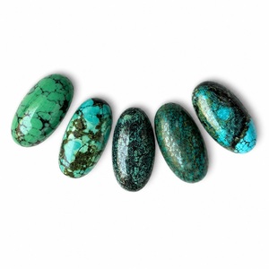 Turquesa Tibetana Natural Hermosa, Azul, Lisa, en Forma de Cabujón, para Joyería - Product Image 4