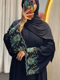 Brown Embroidered Abaya Luxury Abaya <b>Dress</b> Ideal <b>for</b> <b>Eid</b> 2026 Islamic Women <b>Dress</b> Best Wholesale Price - Product Image 3