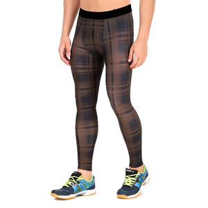 Leggings de Compresión para Gimnasio Personalizados al por Mayor para Hombre, Spandex, Poliéster, Sólidos, para Correr, Cintura Elástica de Alta Elasticidad, Transpirables, de Secado Rápido - Product Image 1