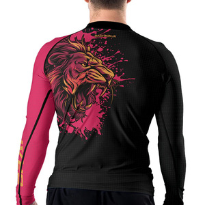 Wholesale High Quality <b>Compression</b> MMA Rash Guard Full Sleeve Women <b>Men</b> OEM Custom Printing Anti-Bacterial Spandex/Polyester - Product Image 6