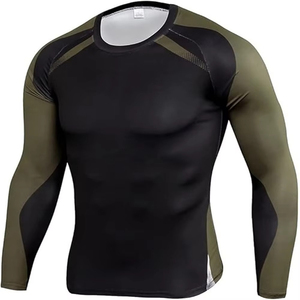 Combinaison de protection respirante à séchage rapide en spandex/polyester avec logo personnalisé imprimé par sublimation pour la gym, le surf, la plongée, le MMA, le BJJ, unisexe - Product Image 1