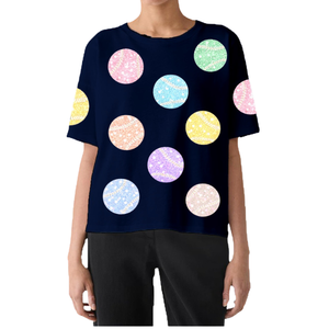 Ready Ship Women Cotton Baseball <b>T</b> <b>Shirt</b> <b>Sequin</b> Embroidery Patchwork Oversized Loose Fit Summer Casual Streetwear OEM ODM Wholes - Product Image 6