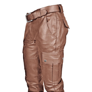 Pantalon en cuir véritable pour homme, respirant, de qualité supérieure, au meilleur prix, design élégant, couleur noire, en vente - Product Image 6
