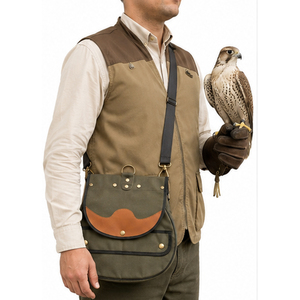 High Quality Outdoor Canvas Falconry Hunting Bag With Leather Accent Durable Bags Waterproof Design All Seasons Use Falconry Bag - Product Image 6