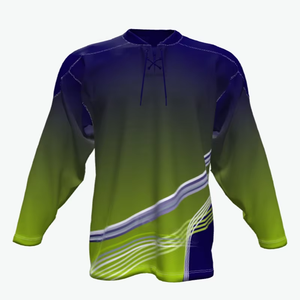 Best Quality OEM Quick-Dry 100% Polyester Unisex Ice Hockey Fashion Template Digital Print Hockey Jersey - Product Image 5
