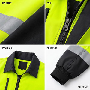 Veste de sécurité haute visibilité imperméable pour travaux de construction, avec logo personnalisé, manteau d'hiver, vente chaude - Product Image 6