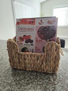 Panier en jacinthe d'eau pour rangement sur table, panier de rangement artisanal, vente en gros, écologique, fabriqué au Vietnam - Product Image 6