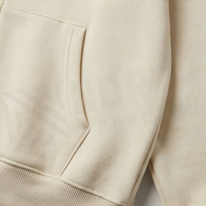 Cotton French Terry Sweatshirt Men Women Casual Style Unisex Blank Zipper Hoodie <b>Drop</b> Shoulder Boxy Fit Customized Color - Product Image 5