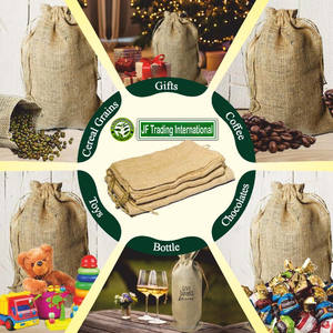 Grands sacs en toile de jute avec cordon de serrage 8"X12" – Sacs cadeaux en jute naturelle pour anniversaires, Noël, fêtes et conservation alimentaire - Product Image 5