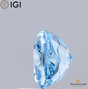 เพชรทรงสี่เหลี่ยมจัตุรัส 1.00 กะรัต รับรองโดย IGI ความสะอาดระดับ VS1 สีฟ้าสดใสแฟนซี เพชร CVD ผลิตในห้องปฏิบัติการ สำหรับออกแบบเครื่องประดับของคุณ - Product Image 4