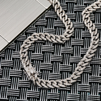 Chaîne cubaine unisexe plaquée or blanc 18 carats (6 mm) 10KT/14KT/18KT, style Hip Hop, Moissanite de luxe, certifiée GRA