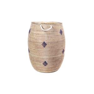 <b>Large</b> seagrass <b>basket</b> with diamond-shaped pattern Handmade Storage <b>Basket</b> Wholesale eco-friendly Made in Vietnam - Product Image 5