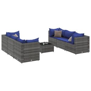 Ensemble de 6 chaises longues de patio grises, ensembles de jardin élégants pour l'amusement en plein air - Product Image 2