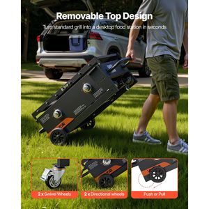 2-Burner Gas Propane <b>Griddle</b> 28-Inch <b>Flat</b> <b>Top</b> Grill with Foldable Wheels 30000 BTU Outdoor Gas Grill Plate Pots Pans & <b>Griddles</b> - Product Image 5