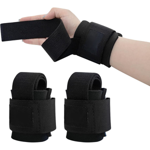 Sangles de musculation pour la gym avec support de poignet, sangles de levage de poids en coton et néoprène rembourrées et respirantes, protection de la paume pour sangles de musculation - Product Image 1