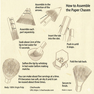 Precios Increíbles, Excelente Calidad, Batidor de Matcha Japonés Portátil de Material Seguro, 100% Pulpa Virgen, Plegable - Product Image 6