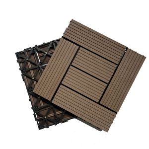 20pcs Set Wood Plastic Composite Decking Tiles Waterproof Outdoor Patio Flooring Resist Rust Premium Quality for Gardens Porches - Product Image 1