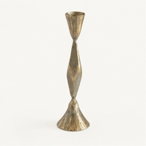 Luxury Hand-Forged Iron Taper Candle Stand with Hammered Texture Antique Brass Finish Metal <b>Candlestick</b> <b>Holder</b> for Living Room - Product Image 1