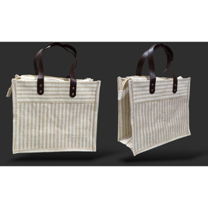 Printed Rectangle <b>Jute</b> Tote Bag-Eco-Friendly Hand-Style Print with Eco-Friendly Colors Durable Lightweight for Retirement Diwali - Product Image 3