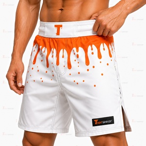 Shorts d'entraînement MMA Performance 180g Polyester Spandex Extensible dans les quatre sens Séchage rapide Respirant Léger Vêtements de combat Grappling OEM - Product Image 6