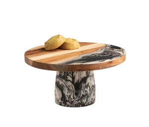 Accesorios de Decoración para Mesa de Comedor, Soporte para Pastel para Bodas y Fiestas, Soporte para Pastelitos de Madera con Acabado de Resina - Product Image 1