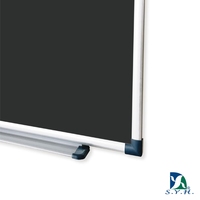 Tableau noir SYH personnalisable avec cadre en aluminium argenté et surface magnétique/écritable (options noir/vert) non pliable