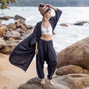 2025 nuevo producto de estilo bohemio, chaqueta de Kimono con tinte de corbata a mano, cubierta holgada para vacaciones en la playa de verano, sujetador Bandeau para mujer, 1 Bata - Product Image 3