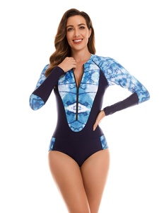 Robe de bain de protection pour femme, maillot de bain personnalisable avec short intégré, conception OEM ODM, impression de logo personnalisé, marque privée - Product Image 3