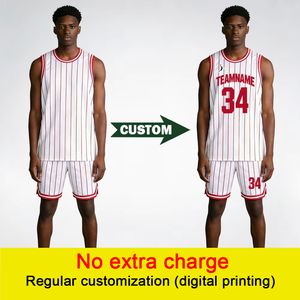 Uniformes de Baloncesto Personalizados para Hombre, con Logotipo Bordado, Diseño Nuevo, Transpirables, para Escuela Secundaria - Product Image 3