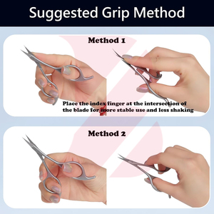 Ciseaux à cuticules professionnels en acier inoxydable argenté avec revêtement en titane, outils de manucure couleur unie, coupe-peaux mortes, prix d'usine - Product Image 2