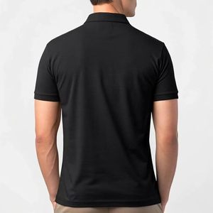 เสื้อโปโลผู้ชาย โพลีเอสเตอร์ ผ้าอินเตอร์ล็อคคุณภาพดี สีพื้น ทรงคลาสสิก เหมาะสำหรับชุดยูนิฟอร์มมืออาชีพ รุ่นใหม่ - Product Image 1
