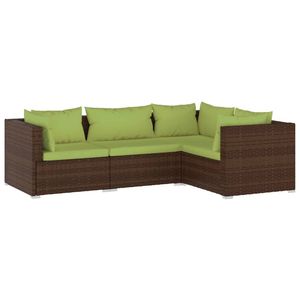 Set da Giardino Marrone e Verde con Comodi Cuscini - Product Image 2
