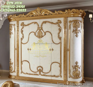Armario de Estilo Clásico Europeo, Muebles de Dormitorio, Armario de Cuatro Puertas de Estilo Vintage, Armario de Diseño Francés de Lujo Tallado, Compre en Línea - Product Image 3