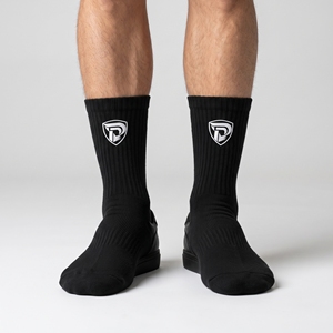 Chaussettes de basket-ball pour hommes Dumela, noires, en spandex et polyester, tricotées, respirantes, imprimées par transfert thermique, pour l'été - Product Image 3