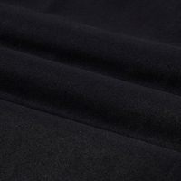 Kemeja Pria Hitam Kancing Depan Lengan Panjang Katun Polos Anti Kusut Gaya Kasual Elegan untuk Musim Gugur