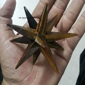 Proveedor al por mayor de lujo de 12 puntos Merkaba Star Crystals Natural Red Jasper Propiedades curativas Star Cut Red Jasper Crystals para - Product Image 5