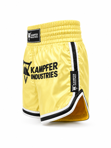 Pantalones Cortos de Muay Thai Amarillos Estampados Unisex de Secado Rápido, Transpirables, Corte Regular, Ropa de Artes Marciales para Adultos, 100% Poliéster, Personalizables - Product Image 6