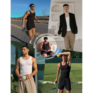 Men Body Shaper Slimming Tank Top <b>Compression</b> Vest Tummy Control Abdomen <b>Underwear</b> Seamless Body Shaper Fitness Shirt - Product Image 5