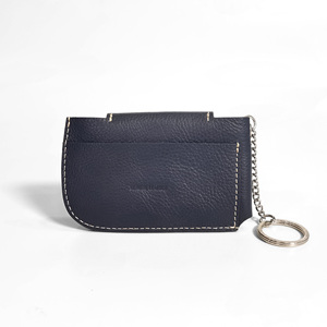 Cartera de Cuero Vacuno Genuino Castello de Alta Calidad, Mini Cartera para Tarjetas y Llaves, Unisex, Delgada, 5 Colores, Forro de Poliéster, Cierre con Broches - Product Image 4