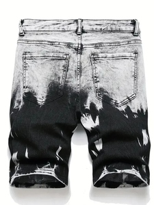 Shorts de Mezclilla para Hombre, Estilo Vintage, Corte Recto, Cintura Alta, Impermeables, Transpirables, Resistentes al Viento, Lavado Claro, Casual, Venta al Por Mayor - Product Image 4