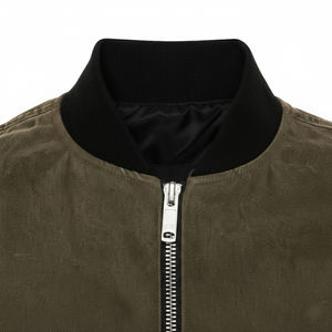 Veste universitaire personnalisée de haute qualité avec logo sur le devant, col montant, coupe-vent d'hiver respirant en polyester/coton pour homme - Product Image 3