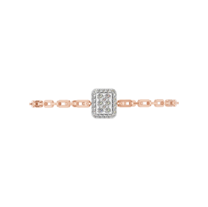 Elegante pulsera de tenis de diamante cultivado en laboratorio chapado en oro blanco rosa amarillo de 14K/18K para mujer regalo de boda - Product Image 6