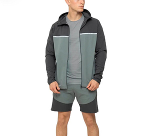 Hot Selling Waterproof Nylon Jacket Shorts Set Windbreaker <b>Tracksuit</b> Short Set Summer Jacket Joggers Lightweight Shorts Set - Product Image 1