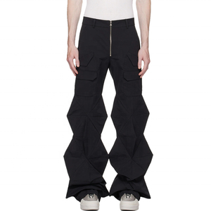 Pantalones de hombre impermeables de cintura media, de tejido grueso y denso, con estampado a cuadros, cálidos, de estructura tejida, de pierna ancha y frente liso, estilo casual. - Product Image 4