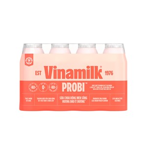 Vinamilk 2024 Boisson Probiotique Saveur Pêche Forme Liquide pour Bébés 130ml x 24 Biberons par Carton - Product Image 1