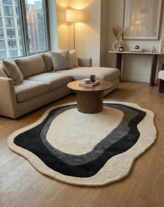 Tapis en laine doux et moelleux, tufté à la main, avec dos antidérapant, personnalisation disponible pour la décoration de chambre - Product Image 5