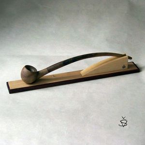 Pipa de fumar de madera de bruyere, tipo curvado, con bambú, estilo italiano tradicional, para regalo personal. - Product Image 2