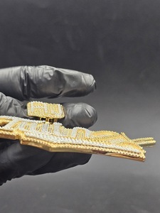 Colgante de Plata de Ley 925 con Letra Personalizada Iced Out, Diamante Moissanita VVS Brillante, Estilo Hip Hop de Lujo, para Uso Unisex - Product Image 4