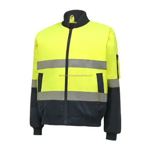 Benutzer definierte Männer Sicherheit Warn schutz Sicherheits kleidung reflektieren der Mantel Männer Winter Polster jacke Beliebt